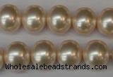 CSB801 15.5 inches 13*15mm oval shell pearl beads wholesale