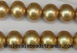 CSB804 15.5 inches 13*15mm oval shell pearl beads wholesale