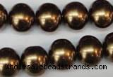 CSB806 15.5 inches 13*15mm oval shell pearl beads wholesale