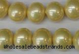 CSB808 15.5 inches 13*15mm oval shell pearl beads wholesale