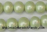 CSB809 15.5 inches 13*15mm oval shell pearl beads wholesale