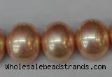 CSB828 15.5 inches 16*19mm oval shell pearl beads wholesale