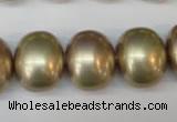 CSB833 15.5 inches 16*19mm oval shell pearl beads wholesale