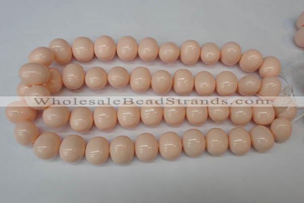 CSB834 15.5 inches 16*19mm oval shell pearl beads wholesale