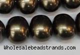 CSB837 15.5 inches 16*19mm oval shell pearl beads wholesale