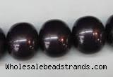 CSB839 15.5 inches 16*19mm oval shell pearl beads wholesale