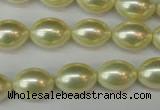 CSB846 15.5 inches 10*14mm rice shell pearl beads wholesale