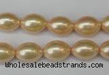 CSB847 15.5 inches 10*14mm rice shell pearl beads wholesale