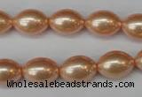 CSB848 15.5 inches 10*14mm rice shell pearl beads wholesale