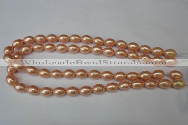 CSB848 15.5 inches 10*14mm rice shell pearl beads wholesale