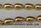 CSB857 15.5 inches 8*14mm teardrop shell pearl beads wholesale