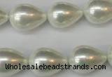 CSB871 15.5 inches 13*18mm teardrop shell pearl beads wholesale