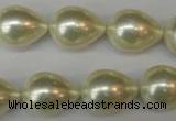 CSB873 15.5 inches 14*19mm teardrop shell pearl beads wholesale