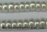 CSB900 15.5 inches 6*12mm rondelle shell pearl beads wholesale