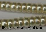 CSB901 15.5 inches 6*12mm rondelle shell pearl beads wholesale