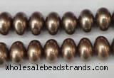 CSB905 15.5 inches 8*12mm rondelle shell pearl beads wholesale