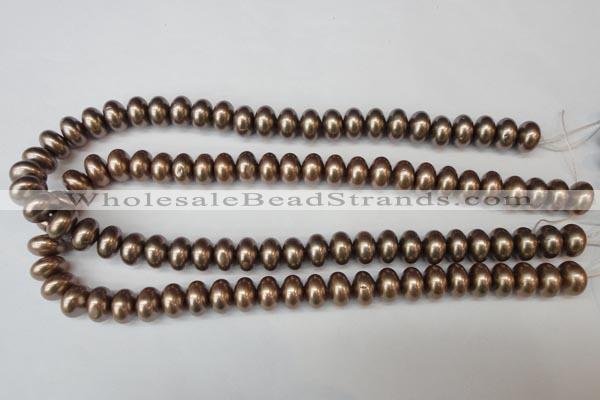 CSB905 15.5 inches 8*12mm rondelle shell pearl beads wholesale