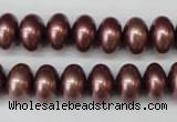 CSB906 15.5 inches 8*12mm rondelle shell pearl beads wholesale