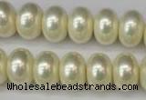 CSB910 15.5 inches 11*15mm rondelle shell pearl beads wholesale