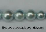 CSB922 15.5 inches 8mm - 14mm round shell pearl beads wholesale