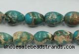 CSE05 15.5 inches 10*14mm teardrop natural sea sediment jasper beads