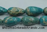 CSE06 15.5 inches 10*20mm teardrop natural sea sediment jasper beads