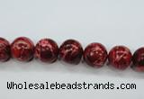 CSE161 15.5 inches 8mm round dyed natural sea sediment jasper beads