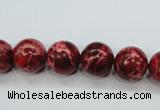 CSE164 15.5 inches 14mm round dyed natural sea sediment jasper beads