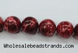 CSE165 15.5 inches 16mm round dyed natural sea sediment jasper beads