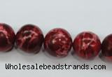 CSE166 15.5 inches 18mm round dyed natural sea sediment jasper beads