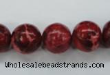 CSE167 15.5 inches 20mm round dyed natural sea sediment jasper beads