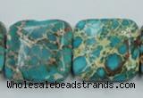 CSE18 15.5 inches 25*25mm square natural sea sediment jasper beads