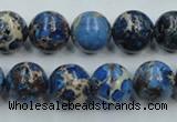 CSE214 15.5 inches 16mm round dyed natural sea sediment jasper beads