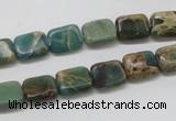 CSE5014 15.5 inches 8*10mm rectangle natural sea sediment jasper beads