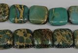 CSE5025 15.5 inches 14*14mm square natural sea sediment jasper beads