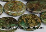 CSE5043 15.5 inches 22*30mm oval natural sea sediment jasper beads