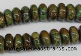 CSE5046 15.5 inches 6*12mm rondelle natural sea sediment jasper beads