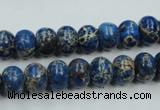 CSE52 15.5 inches 8*10mm rondelle dyed natural sea sediment jasper beads