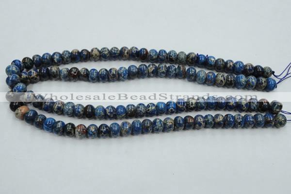 CSE52 15.5 inches 8*10mm rondelle dyed natural sea sediment jasper beads