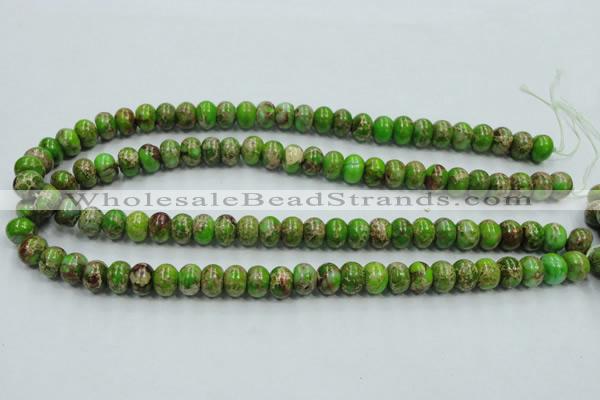 CSE55 15.5 inches 8*10mm rondelle dyed natural sea sediment jasper beads