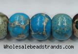 CSE64 15.5 inches 15*18mm rondelle dyed natural sea sediment jasper beads