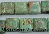 CSE68 15.5 inches 16*16mm square dyed natural sea sediment jasper beads