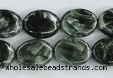 CSH14 15.5 inches 13*18mm oval natural seraphinite beads wholesale