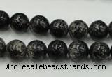 CSI02 15.5 inches 10mm round silver scale stone beads wholesale