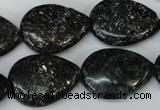 CSI106 15.5 inches 18*25mm flat teardrop silver scale stone beads