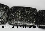 CSI119 15.5 inches 30*40mm rectangle silver scale stone beads