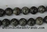 CSI12 15.5 inches 8mm round silver scale stone beads wholesale