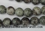 CSI15 15.5 inches 12mm round silver scale stone beads wholesale