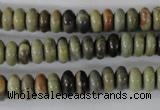 CSL108 15.5 inches 4*8mm rondelle silver leaf jasper beads wholesale