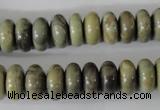 CSL109 15.5 inches 6*12mm rondelle silver leaf jasper beads wholesale